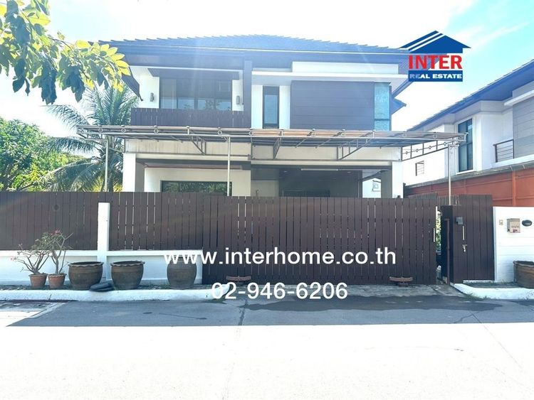 บ้านเดี่ยว 2 ชั้น 71.9 ตร.ว. หมู่บ้านเลควิวพาร์คบางนา ใกล้มหาวิทยาลัยราม2 ถนนคู่ขนานกาญจนาภิเษก ถนนบางนา-ตราด เขตประเวศ กรุงเทพมหานคร