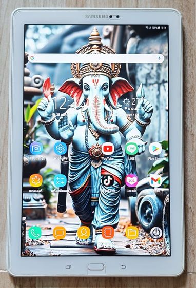 ขาย Tablet ยี่ห้อ Samsung Galaxy Tab A6 (2016) With S Pen ใส่ซิมได้ รุ่น SM-P585Y สีขาว มีปากกา ช่องเสียบ จอใหญ่ 10.1 นิ้ว แถมเคส สภาพสวย 