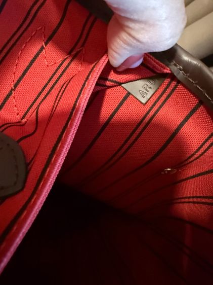LV Neverfull Damier MM  Y21 ของแท้มือสอง สภาพสวยมาก95เปอ ไม่มีใบลูก  รูปที่ 4