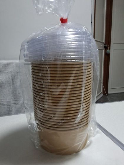 ลด 3. ชามกระดาษคราฟท์ 1300 ml ฝาOPS ใส   รูปที่ 4