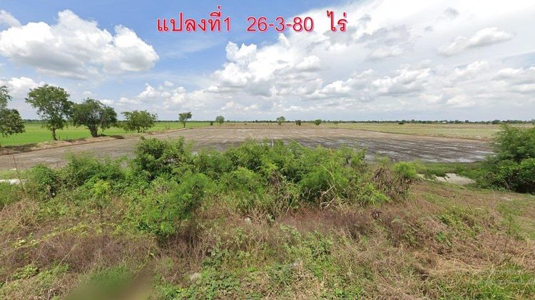 ที่ดินนครหลวง อยุธยา 26ไร่ 6ไร่ 3ไร่ (ขาย 3 แปลง) ติดถนน ทลชบ5026 และติดคลองชลประทาน รูปที่ 2