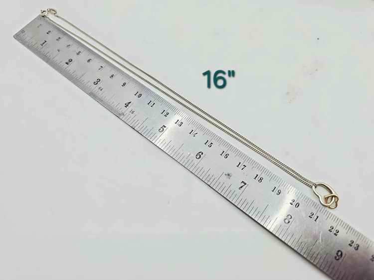 📌สร้อยคอเรือนเงินแท้ ประดับหัวใจอันเล็กสีทอง เป็นทองแท้ K10 💛  รูปที่ 8