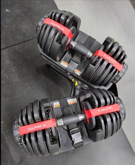 ดัมเบล์ปรับน้ำหนักได้ 2.5-24 kg  ยี่ห้อXtiveProพร้อมขาตั้ง รูปที่ 2