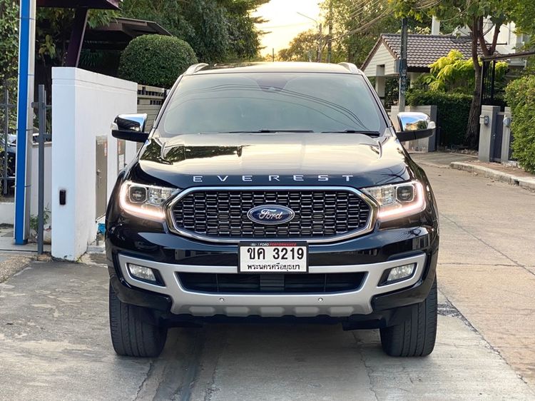 Ford Everest 2020 2.0 Titanium Plus 4WD Utility-car ดีเซล ไม่ติดแก๊ส เกียร์อัตโนมัติ ดำ รูปที่ 2