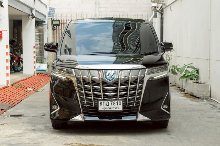 Toyota Alphard 2019 2.5 HV G F-Package 4WD Van ไฮบริด ไม่ติดแก๊ส เกียร์อัตโนมัติ ดำ รูปที่ 3