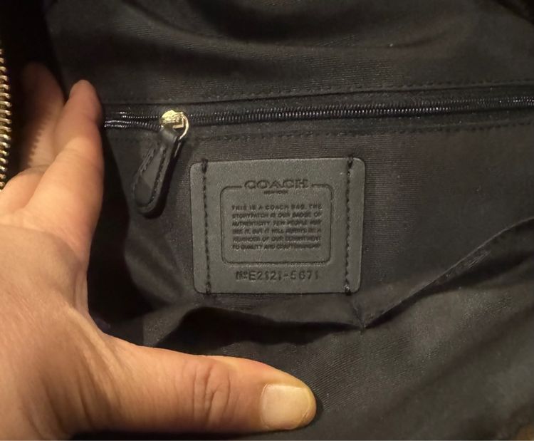 Coachแท้💯 มือสอง พร้อมส่ง size M🍎เป้ COACH 5671 COURT BACKPACK IN SIGNATURE CANVAS รูปที่ 6