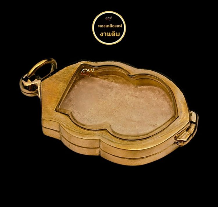ตลับพระ เสมา ทองเหลืองแท้ งานดิบ ไม่ชุบ ไม่ลอก งานเกลี้ยง วินเทจ รูปที่ 7