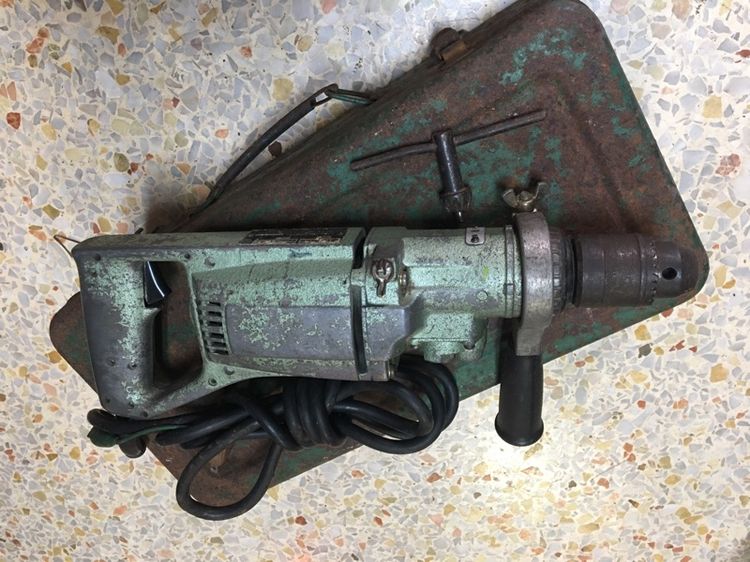 สว่านไฟฟ้า HITACHI V 14. 14mm TOKYO JAPAN กระแทกคอนกรีตได้ธรรมดาได้สภาพดีพร้อมใช้งานรุ่นหายากใช้งานได้ปกติ รูปที่ 4