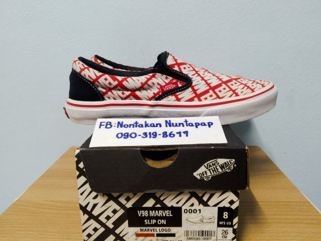 Vans V98 Marvel Slip On 🔴⚪ 🇯🇵🇯🇵 Japan Edition 🇯🇵🇯🇵
Colour Marvel Logo
Size US8 EUR41 CM260
สภาพ มือสอง รองเท้า กล่องครบ ป้ายครบ รูปที่ 3