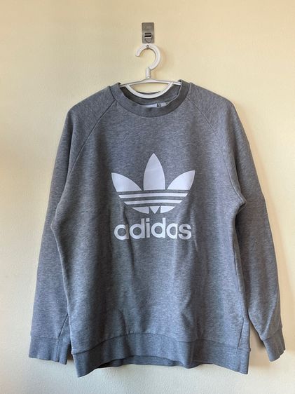 แขนยาว สเวตเชิ้ต อื่นๆ เสื้อสเวตเตอร์ ปี21 Adidas Originals Men's Adicolor Trefoil Crew Neck Sweatshirt สีเทา size L (มือ2)