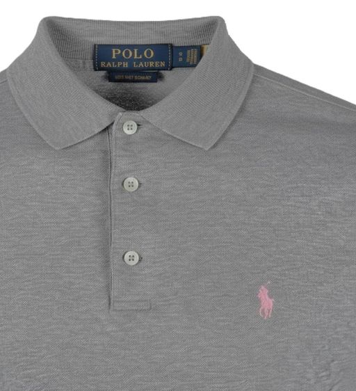 POLO RALPH LAUREN pique cotton polo shirt รูปที่ 3