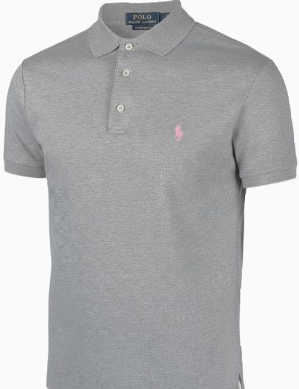 POLO RALPH LAUREN pique cotton polo shirt รูปที่ 6