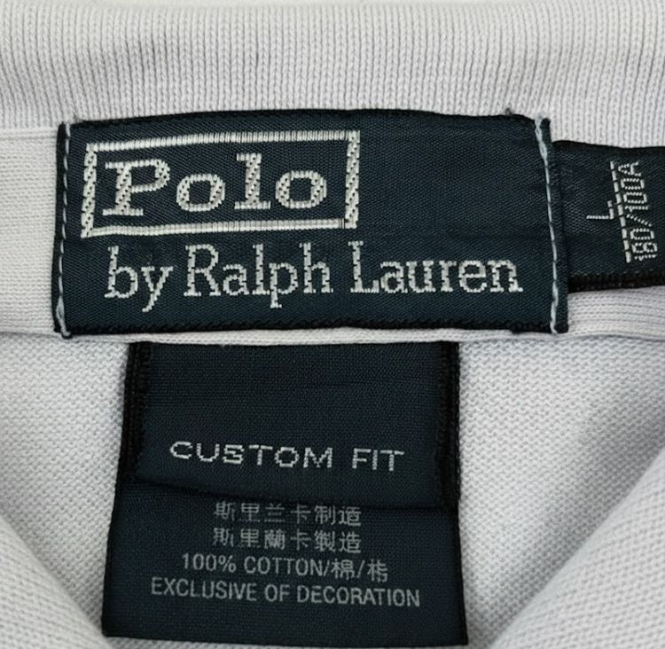 POLO RALPH LAUREN pique cotton polo shirt รูปที่ 2