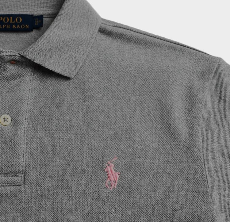 POLO RALPH LAUREN pique cotton polo shirt รูปที่ 4