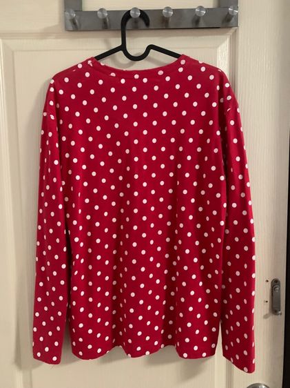 เสื้อยืดแขนยาวลายจุดหัวใจ Comme des Garçons Play สีแดง  รูปที่ 2