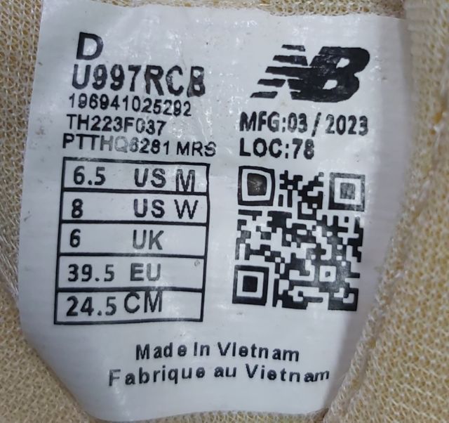 💢New Balance 997R รองเท้าผ้าใบมือสอง ไซส์ 39.5 สภาพสวย รูปที่ 9