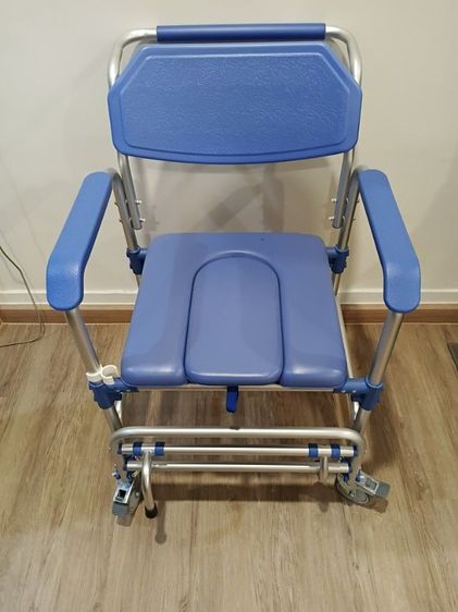 ฟ้า อื่นๆ ไมโครไฟเบอร์ เก้าอี้ผู้สูงอายุ อาบน้ำ ล้อเลื่อน