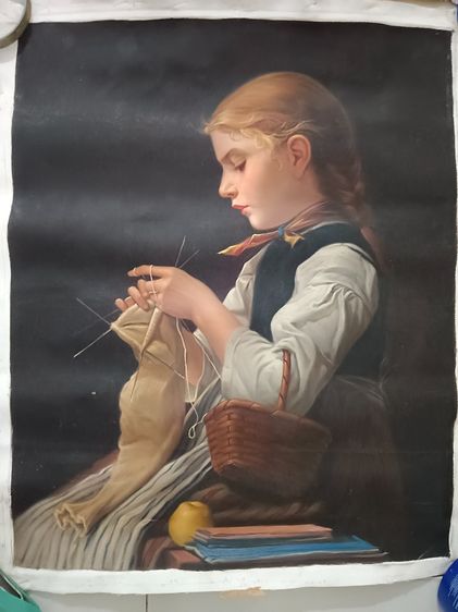 Oil paintings on canvas. Not original but painted by Thai artists about 25 years ago รูปที่ 4