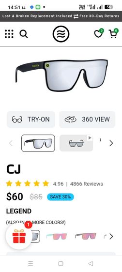 ขอขายแว่นตากันแดดสปอร์ต Unisex แบรนด์ CJ .  never odd or even รุ่น Legend แท้ ผลิตและขึ้นชื่อในออสเตรเลีย.กระจก polarized และ กันแดด UV 100 รูปที่ 3