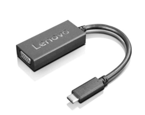 สายเคเบิลและตัวแปลง Lenovo USB-C to VGA Adapter สายแปลงสำหรับต่อออกจอภาพหรือโปรเจคเตอร์ 4X90M42956