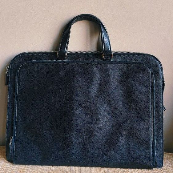 Prada Saffiano Travel Briefcase VR0023 สีดำ ซื้อตรงจากอิตาลี Full set like new
 รูปที่ 2