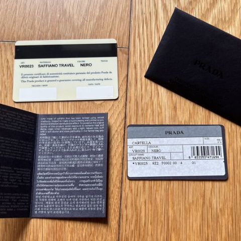 Prada Saffiano Travel Briefcase VR0023 สีดำ ซื้อตรงจากอิตาลี Full set like new
 รูปที่ 8