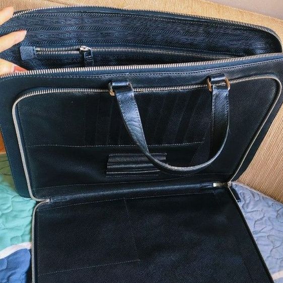 Prada Saffiano Travel Briefcase VR0023 สีดำ ซื้อตรงจากอิตาลี Full set like new
 รูปที่ 4
