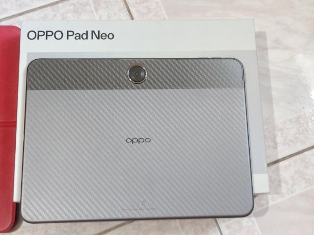 128 GB OPPO PAD NEO 4Gใส่ซิมได้ จุ128Gแรม8G ยกกล่องพร้อมอุปกรณ์ สภาพดีมากตามรูป ติดฟิล์มกระจกแล้วมีเคสพร้อมใช้งานทันที