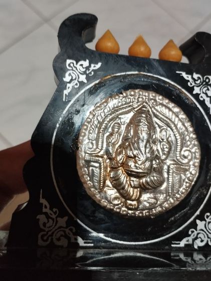 แผ่นเงินพระพิฆเนศ เส้นผ่านศูนย์กลาง1.8นิ้ว งานต่างประเทศ รูปที่ 4