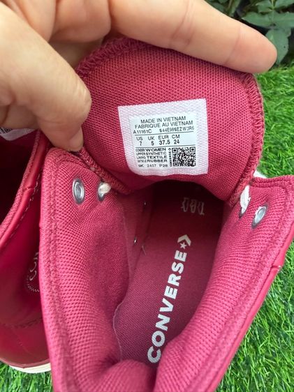 Converse All Star หุ้มข้อแท้ ผู้หญิง สีแดงไวน์ สภาพใหม่มาก รูปที่ 5