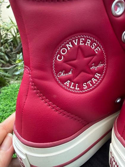 Converse All Star หุ้มข้อแท้ ผู้หญิง สีแดงไวน์ สภาพใหม่มาก รูปที่ 8