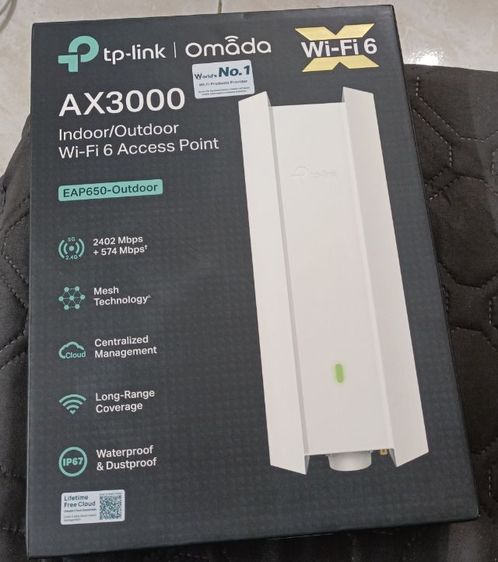 TP-Link EAP650-Outdoor AX3000 WIFI6 ของใหม่แกะกล่องดูแล้วไม่ได้ใช้งานรับประกันศูนย์3ปีของแท้100เปอร์เซ็น