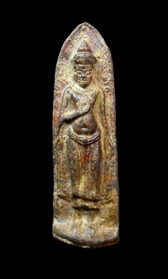 พระร่วงยืน เนื้อชินตะกั่วสนิมแดง