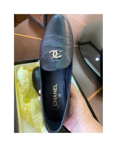 รองเท้า Chanel ญ Authentic Chanel 2018 Black Leather รูปที่ 3