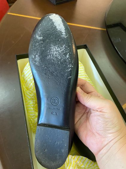 รองเท้า Chanel ญ Authentic Chanel 2018 Black Leather รูปที่ 7