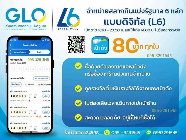สลากดิจิทัล 6 หลัก L6