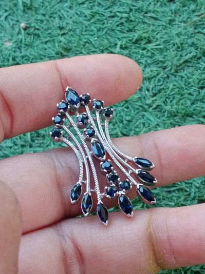 อัญมณี สร้อยข้อมือ จี้ปาหะ ไพลินแท้ (จี้ยาว 4ซม. ,พลอยเม็ดยาว 7มิล)