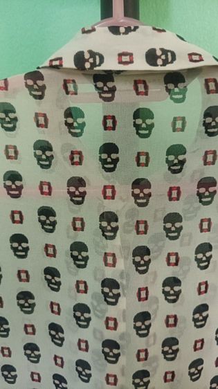 Skull Print Blouse Shirt – ZARA (Womens) รูปที่ 3