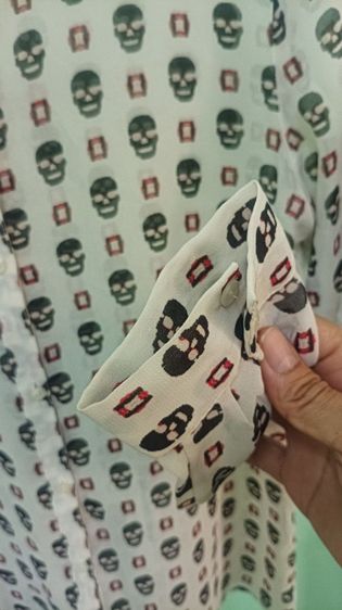 Skull Print Blouse Shirt – ZARA (Womens) รูปที่ 5