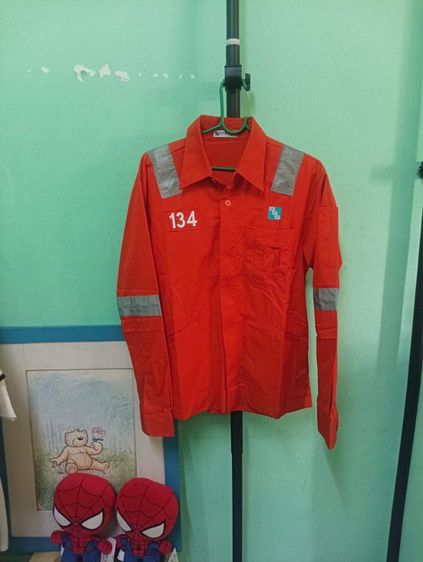 เสื้อช่างมีแถบสะท้อนแสงหน้าหลัง