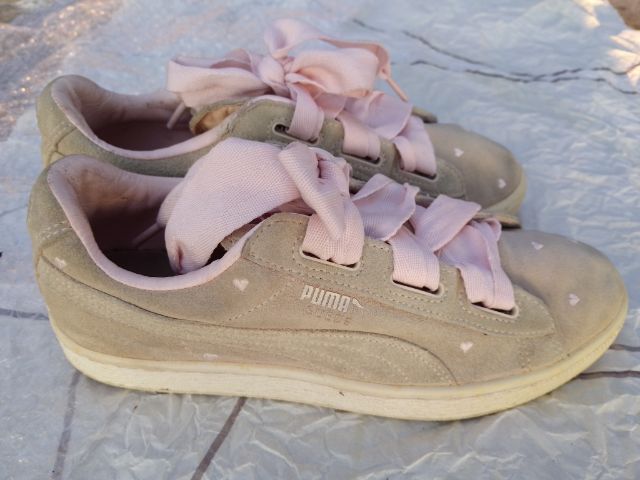 ส้ม หนังสังเคราะห์ Puma รองเท้าผ้าใบ UK 6 | EU 39 1/3 | US 7.5 รองเท้ามือสองสภาพดี