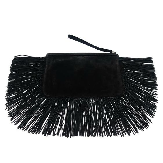 ไม่ระบุ ดำ หนังแท้ New PIERRE HARDY
Fringe Suede Leather Wristlet Clutch Bag