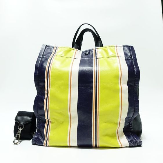 Used Like New 3.1 Phillip Lim Accordion Multi Color Leather Tote with Strap Bag รูปที่ 5