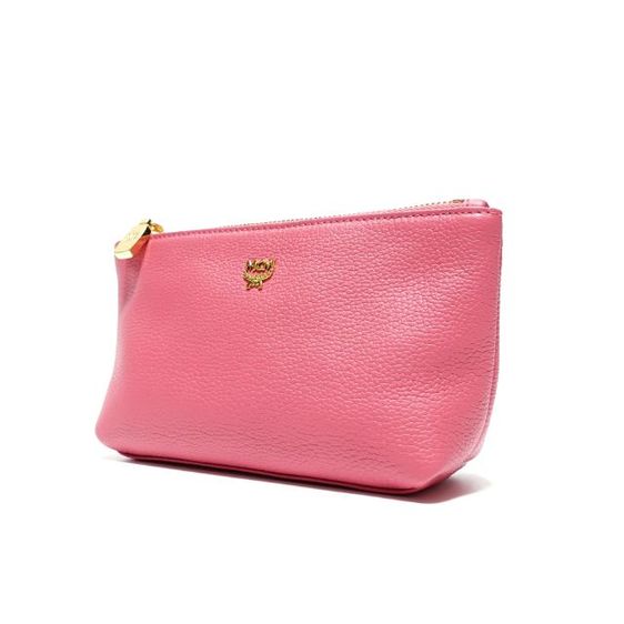 New MCM Pink Leather Pouch Bag รูปที่ 2