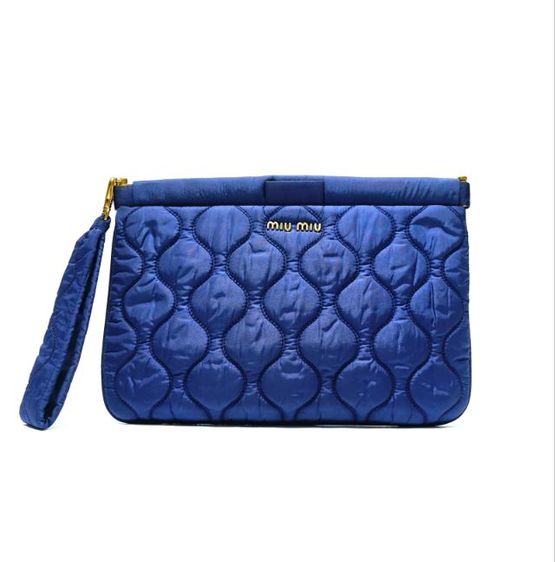 น้ำเงิน ไนล่อน Used Like New MIU  MIU Nylon Clutch Bag