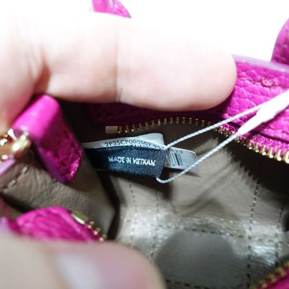 New MARC JACOBS The Leather Nano Tote Bag Charm in Pink Gold Hardware รูปที่ 8