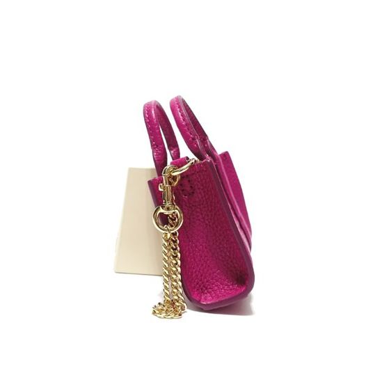 New MARC JACOBS The Leather Nano Tote Bag Charm in Pink Gold Hardware รูปที่ 3