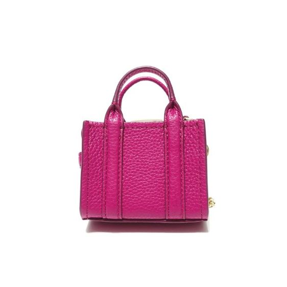 New MARC JACOBS The Leather Nano Tote Bag Charm in Pink Gold Hardware รูปที่ 5