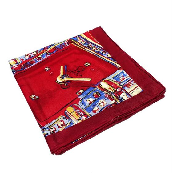 New OMEGA Printed Silk Scarf รูปที่ 2