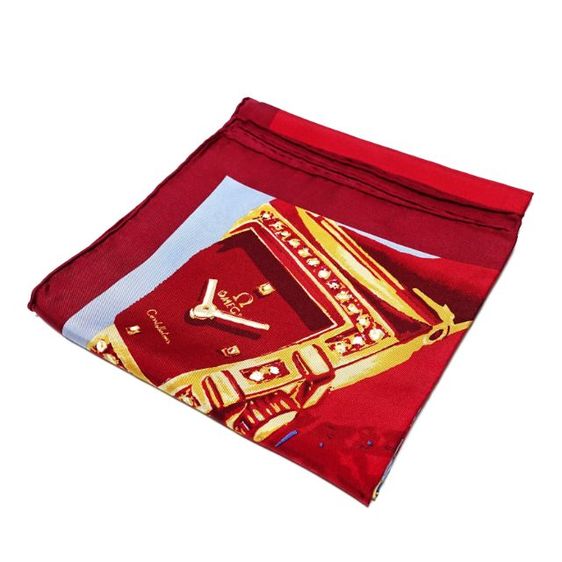 New OMEGA Printed Silk Scarf รูปที่ 3